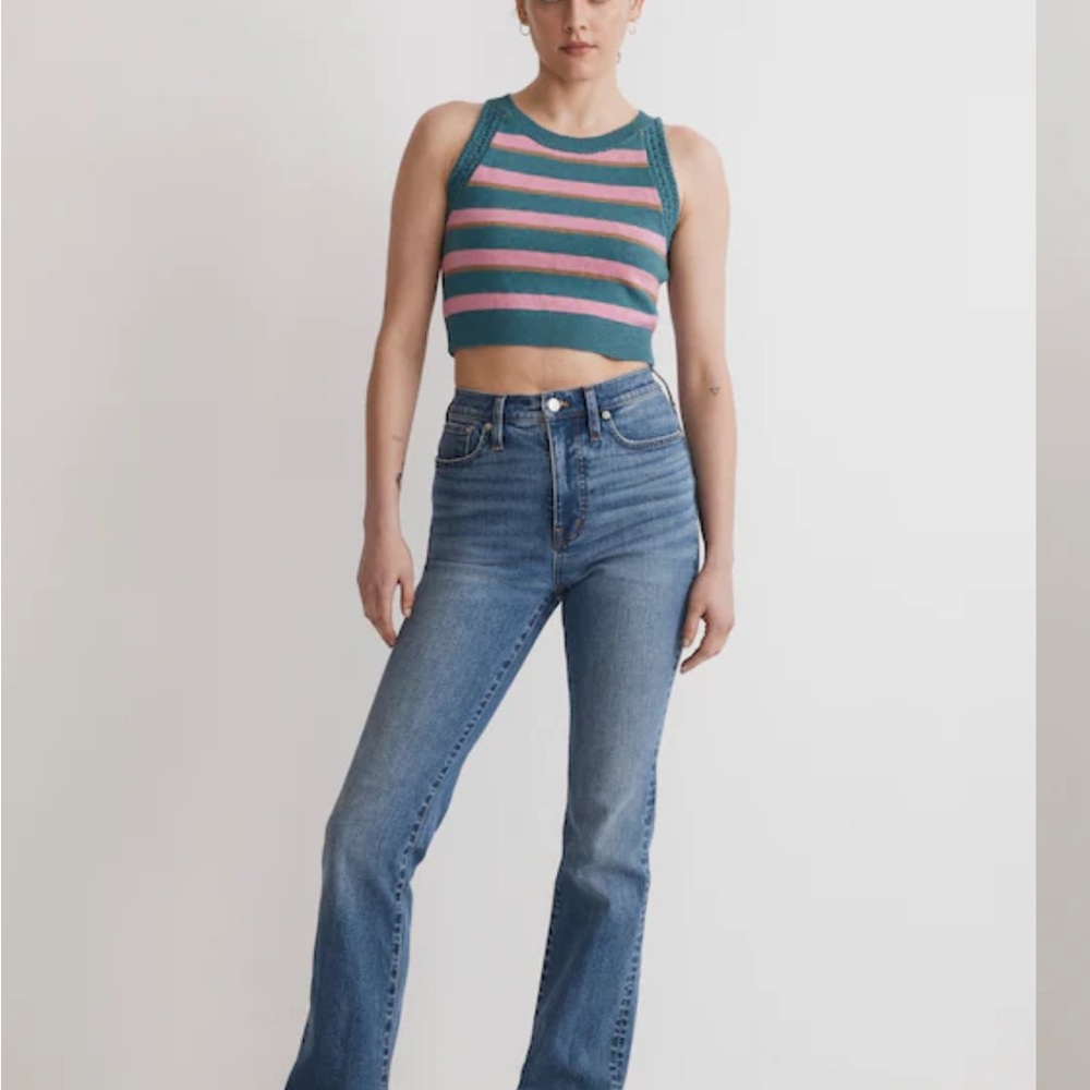 Crochet cropped tank tok sweater Madewell